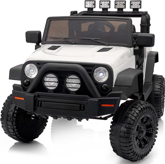 Kids Ride on Car Toy, 24V Electric Car for Kids with Remote Control, 2x200W Motors - White