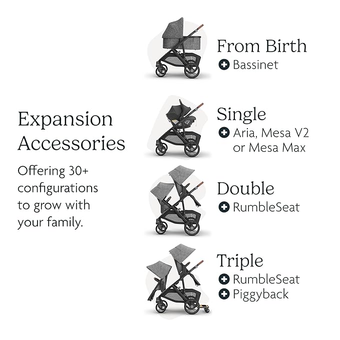 UPPAbaby Vista V3 Stroller - Full-Size Single-to-Double Stroller System - Toddler Seat, Bug Shield, Rain Shield, and Storage Bag Included - Jake (Charcoal/Carbon Frame/Black Leather)