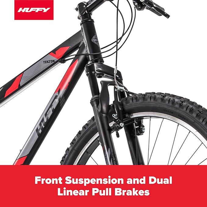 Huffy Mountain Bikes for Men, 26/27.5 Inch Sizes, Multiple Speeds, Suspension Available, Fat Tire Option, Sleek Graphics, Disc Brakes Available, Adjustable Comfort Saddle, Durable, Multiple Colors