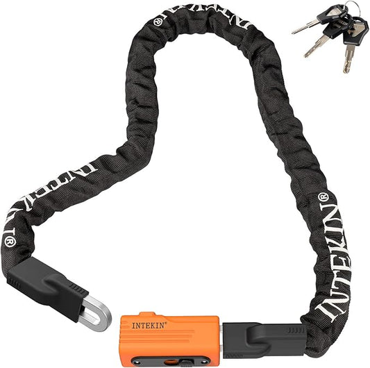 Bike Chain Lock 3FT/4FT/5FT Heavy Duty Bike Lock Anti-Theft Bicycle Chain Lock 8mm/10mm Thicker Bicycle Lock Chain Bike Lock with 3 Keys for Bike, Motorcycle