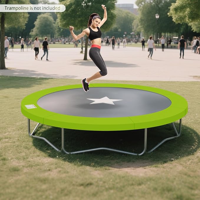 Eapmic Trampoline Pad Replacement, Trampoline Safety Pad, Spring Cover for 8ft 10ft 12ft 14ft 15ft 16ft Round Trampoline with Waterproof Foam Padding, Universal Trampoline Accessories