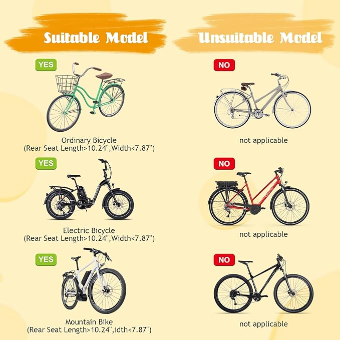 Rear Child Bike seat,Kid Rear Bike seat, Rear Mounted Bike Seat with Harness, Armrests and Pedals for Adult Bikes Ages 2 to 8 Years(Up to 110lb)