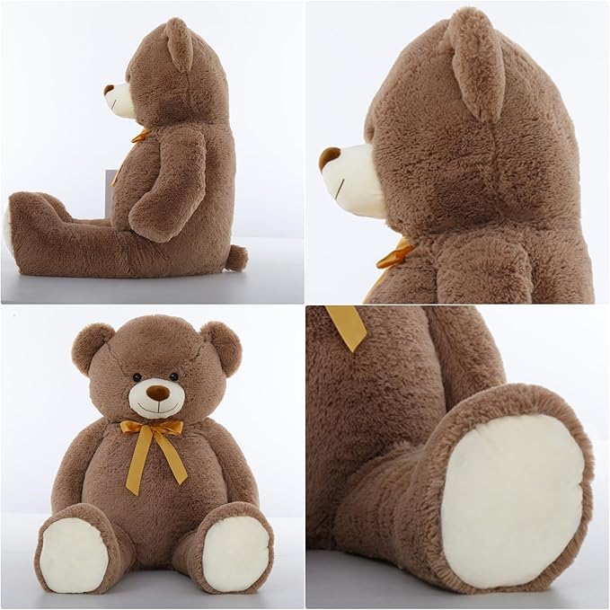 Tezituor 5ft Big Teddy Bear,Giant Brown Stuffed Animal 59 Inches,Life Size Teddy Bears for Girlfriend or Kids,Soft Bear for Valentines Day,Chrismas,Birthday Baby Shower
