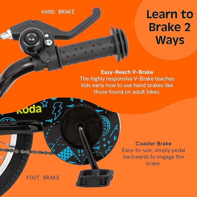 Retrospec Koda Plus Kids Bike for Boys & Girls Ages 4-6 Years - 16" Children's Bicycle, Adjustable Seat & Handlebars