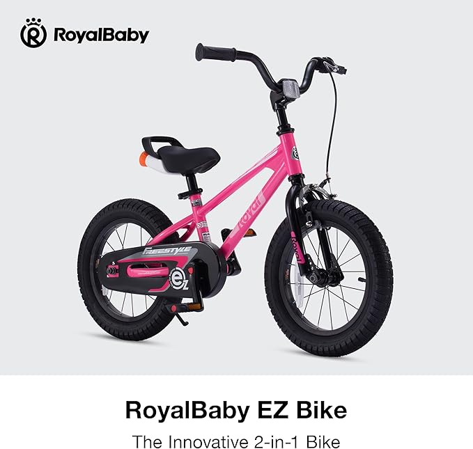 RoyalBaby Kids Bike EZ Freestyle Training Free Balance to Pedal Easy Learning Bicycle, 12-18 Inch for Toddlers to Big Kids
