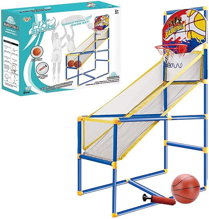 Liberty Imports Kids Arcade Basketball Hoop Shot Game Set - Indoor Sports Shooting System with Mini Hoop, Inflatable Ball and Pump