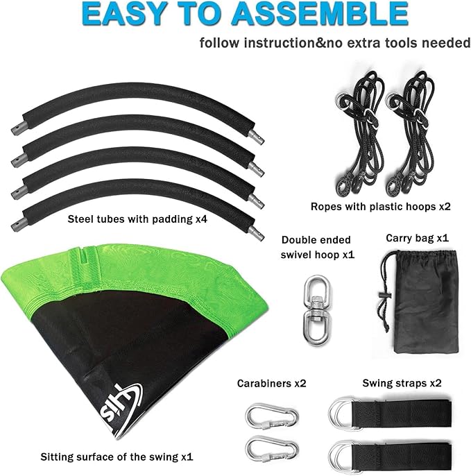 43 inch Saucer Tree Swing for Kids,Flying Round Swing Heavy Duty, Waterproof and All-Weather Resistant Textilene,Swivel,Adjustable Strong Ropes,Easy to Install,Outdoor Playground Backyard