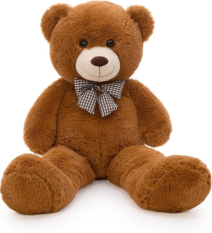 MaoGoLan Giant Teddy Bear Plush Toy - Ultra Soft & Cute Large Stuffed Animal 39 inches, Perfect for Baby Showers, Birthdays, Valentine’s Day Gifts (Kids, Couples, Family),Dark Brown
