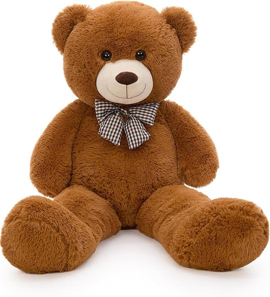 MaoGoLan Giant Teddy Bear Plush Toy - Ultra Soft & Cute Large Stuffed Animal 39 inches, Perfect for Baby Showers, Birthdays, Valentine’s Day Gifts (Kids, Couples, Family),Dark Brown