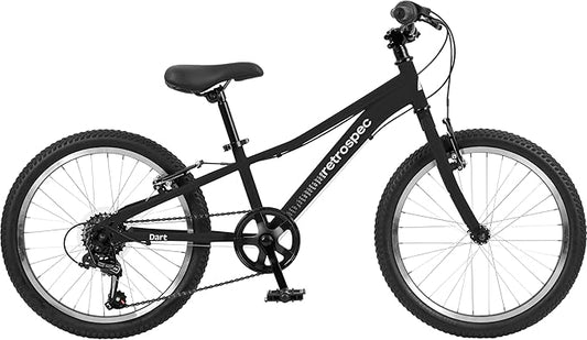 Retrospec Dart 20 & 24 Inch Kids Bike - 7-Speed Hybrid Bicycle for Ages 6-11 with 29in All-Season Tires & Shock Absorption - Adjustable Height Youth Bike with V-Brakes & Smooth Gear Shifting