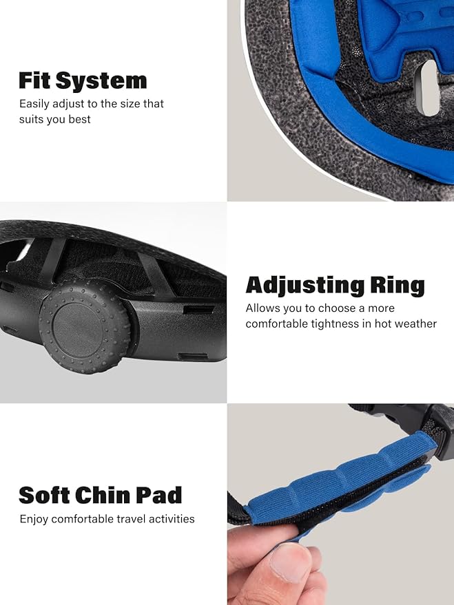 Skateboard Bike Helmet,Multi-Sport with Premium Safety & Ventilation,Shock-Absorbing,Adjustable for Cycling Scooter Commuter Skate Protection for Youth Adult