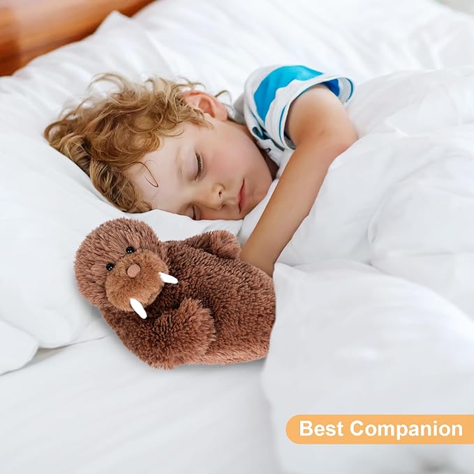 Warming Walrus Stuffed Animals, Microwavable Stuffed Animal Heating Pads for Soothing, Anxiety and Stress Relief, Cuddly Companion Plush Toys Gifts for Kids & Adults