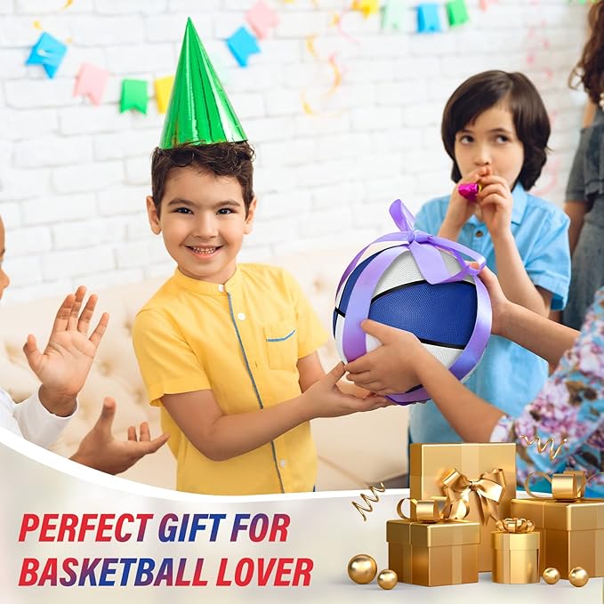 Wettarn 12 Pcs Mini Basketballs for Kids - Size 3 Colorful Rubber Basketball Bulk with Pump for Mini Hoop, Indoor Outdoor Practice, Game, Back to School Party, 7 Inch