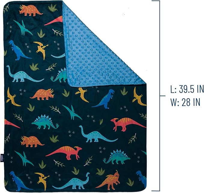 Wildkin Plush Baby Blanket – Soft & Cozy Comfort, Ideal for Toddlers, Travel & Daycare - Jurassic Dinosaurs