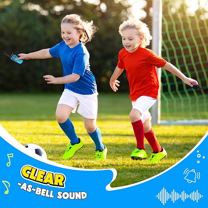 Wishouse Walkie Talkies for Kids Rechargeable Long Range,Xmas Birthday Gift for 4 5 6 7 8 9 Year Old Boys Girls,Hiking Gear Camping Games Cool Toys with NOAA,SOS Siren,Lamp,Lanyards,Easy to Use,4 Pack