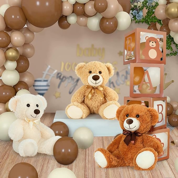 MorisMos Teddy Bear Stuffed Animals, 18inch Bulk Teddy Bears Plush for Kids, Medium Size Bears for Baby Shower