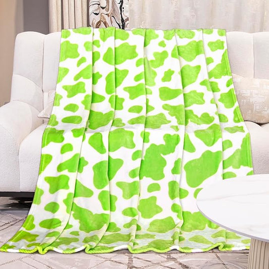 Twin Throw Blanket Lime Green - Soft Fuzzy Lightweight Fleece Bedding for Bedroom, Living Room | Gifts for Girls Women 60"x80"