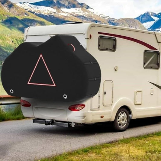 Bike Cover for Transport 2 Bikes Outdoor Bike Covers for 2 Bikes on Rear Bike Rack Transport Heavy Duty Waterproof, 420D Bicycle Rack Covers for 2 Bikes on Car Hitch Travel Storage Type2