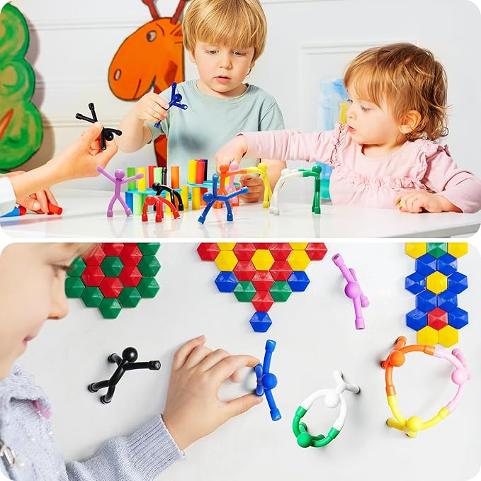 6Pcs Magnetic-People-Magnet-Men, Magnetic Travel Toys for Kids, Creative, Portable and Educational, Funny Magnets for Kids, Small Toys for Classroom Prizes, Easter Egg Stuffers, Office