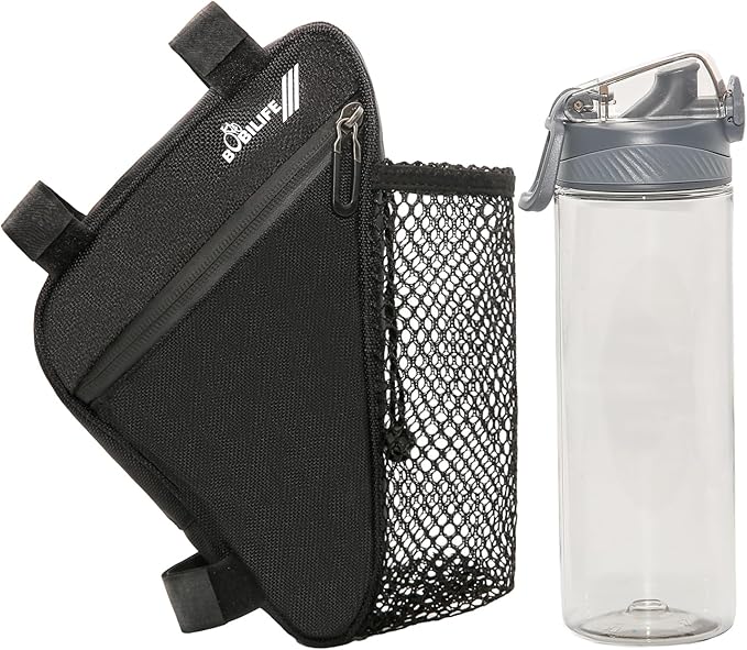 Bike Triangle Frame Bag - Bicycle Cycling Storage Triangle Top Tube Front Pouch Saddle Bag for Road and Mountain Bikes