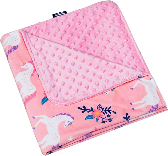 Wildkin Plush Baby Blanket – Soft & Cozy Comfort, Ideal for Toddlers, Travel & Daycare - Magical Unicorns