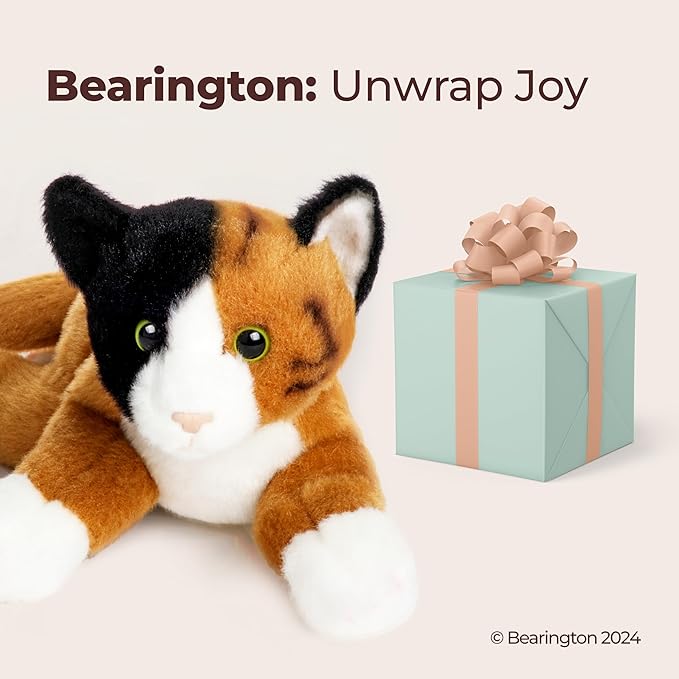 Bearington Lil' Callie Small Plush Stuffed Animal Calico Cat, Kitten 8 inch