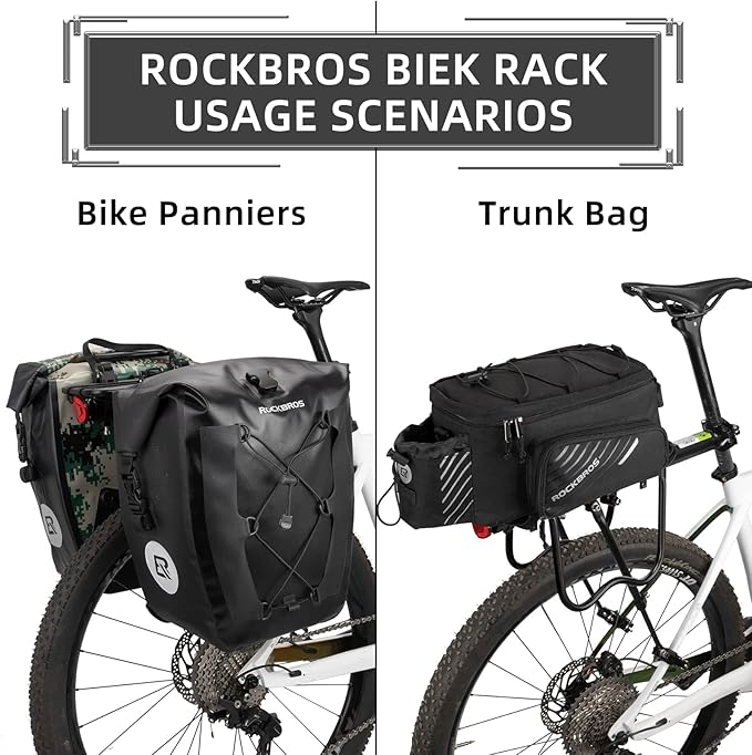 ROCKBROS Rear Bike Rack Quick Release Bike Cargo Rack Luggage Bike Rack Rear Mountain Bike Rack