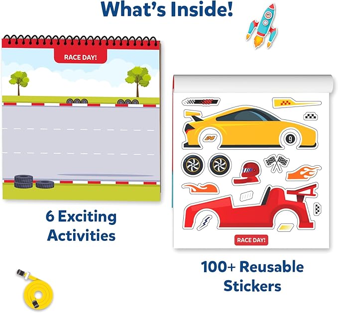 Skillmatics Reusable Sticker Activity Book - Peelies, 100+ Reusable Stickers, 6 Pictures, Mess-Free Fun for Kids, Creative Play & Travel Toy, Gifts for Boys & Girls Ages 3, 4, 5, 6, 7