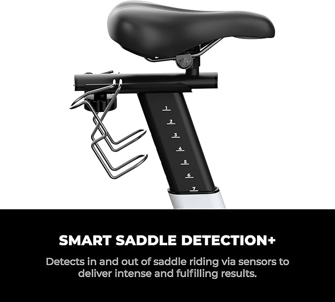 Freebeat Boom Exercise Bike, Smart Spin Bike for Home, 15.6'' HD Touchscreen, Auto Resistance, Compact Stationary Bike with Screen, Bluetooth, Scenic Rides, Training Algorithm, Gamified Classes with Expert Instructors