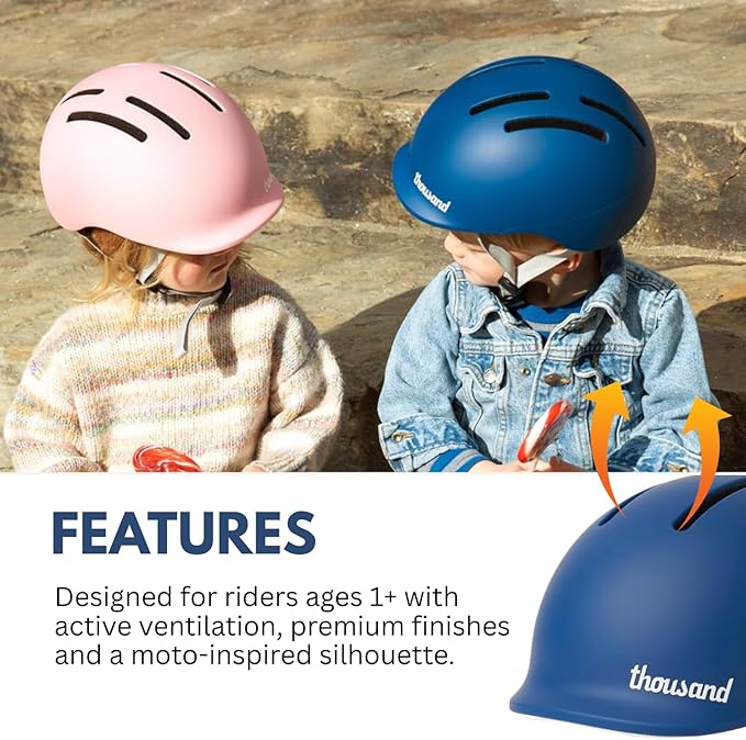 Thousand Jr. Toddler Helmet - Free Reflective Sticker Pack to Customize, No Pinch Magnetic Buckle, Adjustable Fit, Multi Sport CPSC CE ASTM Certified