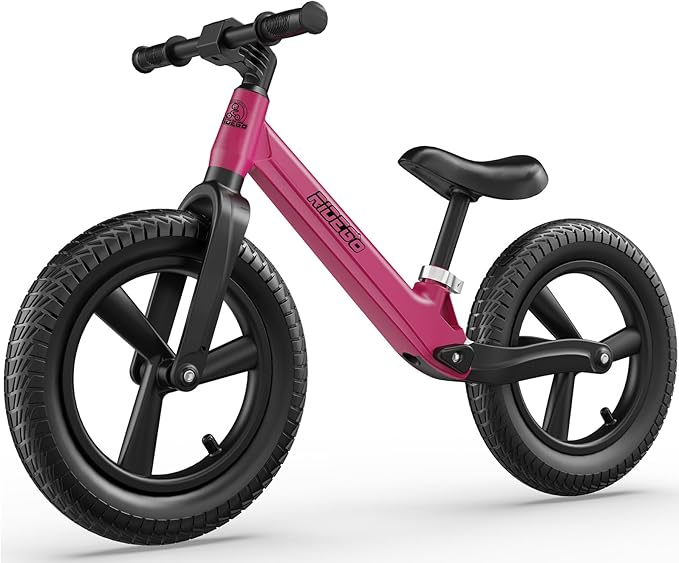 Ridego 14 Inch Balance Bike for Kids 3-6 Year Old,Lightweight Kids Bike with Adjustable Seat, Push Bicycle with Air Rubber Tires，Ride-on Toys Birthday Gift