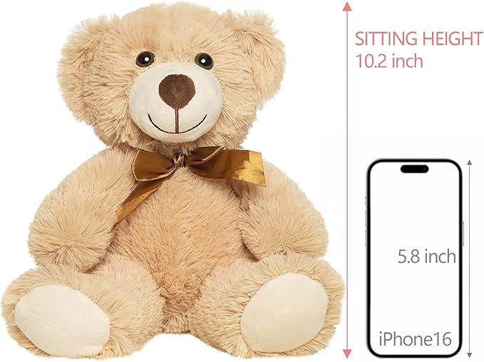 5 Pack Teddy Bears Bulk Teddy Bear Stuffed Animal Baby Shower Bear Plush Gifts for Christmas Valentine;s Day Mother's Day for Kids or Adults (5 Dark Brown)
