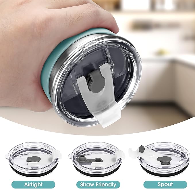 12 Pack Kids Cups Spill Proof, 12oz Stainless Steel Sippy Cup with Straws and Lids, Water Tumbler with Colorful Silicone Sleeves for Kdis and Adults