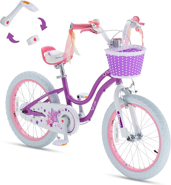 RoyalBaby Girls Bike Classic & EZ Kids Bike, Balance and Pedal Bicycle, 12 14 16 18 20 Inch Toddlers to Big Kids 3-10 Years