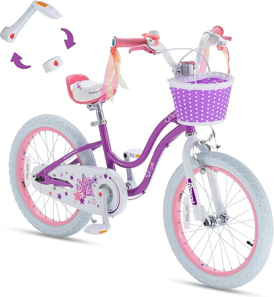 RoyalBaby Girls Bike Classic & EZ Kids Bike, Balance and Pedal Bicycle, 12 14 16 18 20 Inch Toddlers to Big Kids 3-10 Years