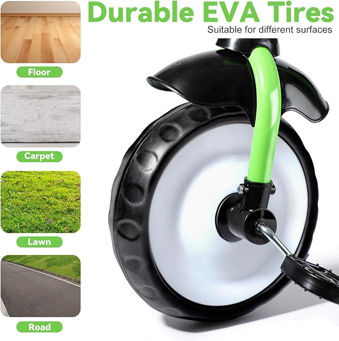 Liberry Toddler Tricycle Age 2 3 4 Years Old, Kids Trike with Bell, Back Basket and Removable Pedal, 3 Wheel Bike Birthday Toys Gift for Boys Girls, Green