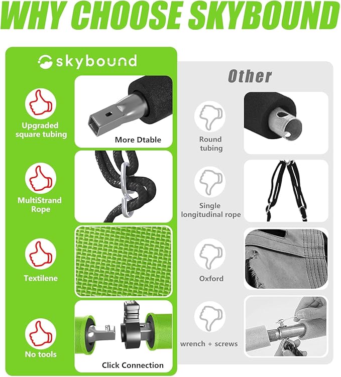 SkyBound Tree Swing Saucer Swing - 600LB Weight Capacity - Outdoor Swing with Hanging Straps - Waterproof Tree Swings for Kids