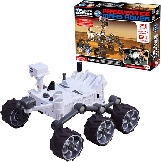 MUKIKIM NASA Future Explorers - Perseverance Mars Rover. Build & Learn STEM Education & Interactive Space Exploration for Kids. with Powerful Motor & Movable Robotic Arm!