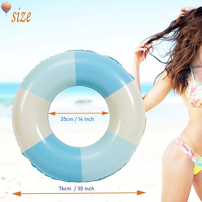 Swimming Pool Tubes-2PCS Inflatable Pool Floats for Adult Swim Ring Pool Floaties Inflatable Swimming Pool Raft Party Water Summer Beach Lounger Float Party Supplies