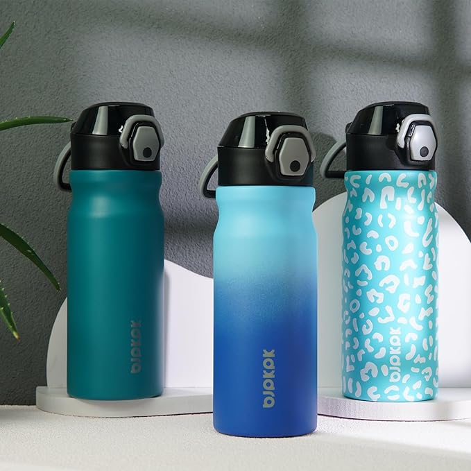 BJPKPK Stainless Steel Insulated Water Bottle with Straw Lid 25oz Reusable Metal Thermal Flask Bottles Keep Cold and Hot,Laguna