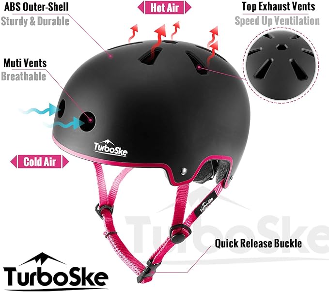 Skateboard Helmet, BMX Helmet, Multi-Sport Helmet, Bike Helmet for Kids, Youth, Men, Women
