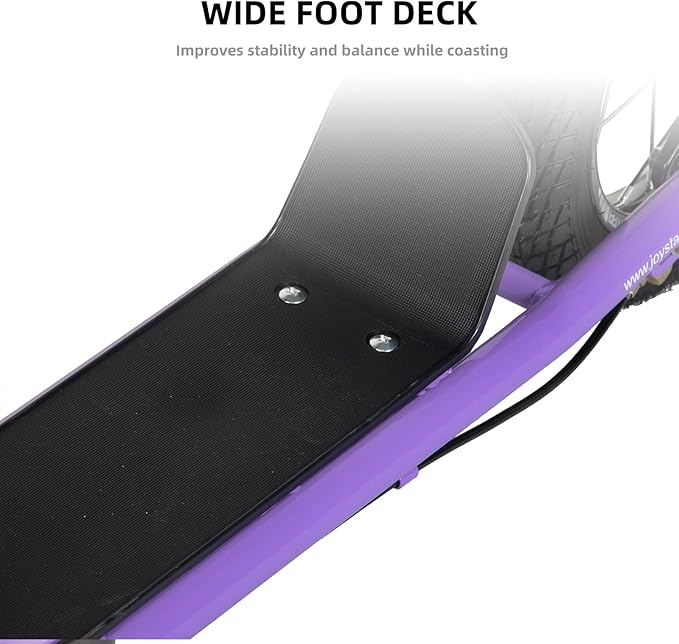 JOYSTAR Kick Scooter for Kids 5+ Teens & Youth, Lightweight Kids Scooter with Adjustable Handlebar, 2 Wheel Scooter for Boys & Girls, 12" Inflatable Wheels Rear Drum Brakes