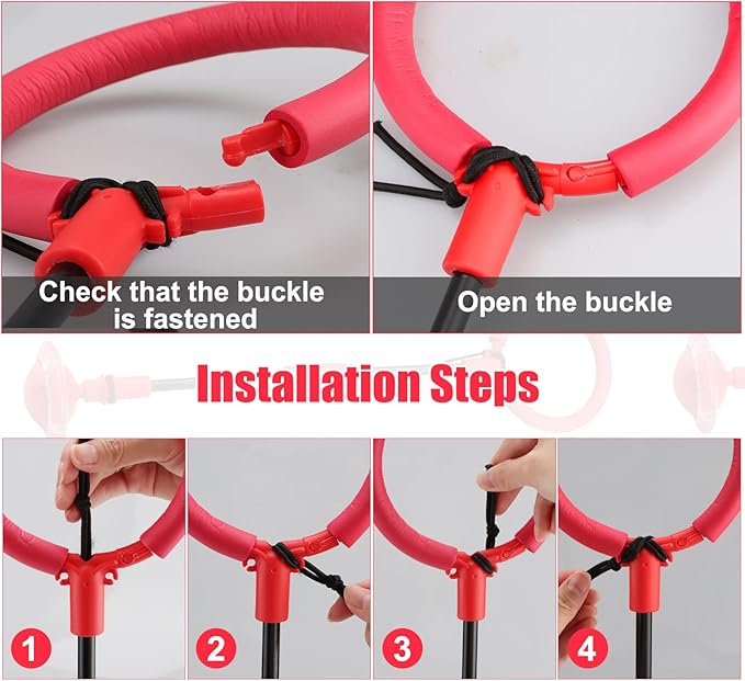 Ankle Skip Ball for Kids - Foldable Flash Wheel Skip Ball, Outside Game Toys for Kids & Adults, Gift for Boys & Girls Age 5 6 7 8 9 10 Years Old, Red