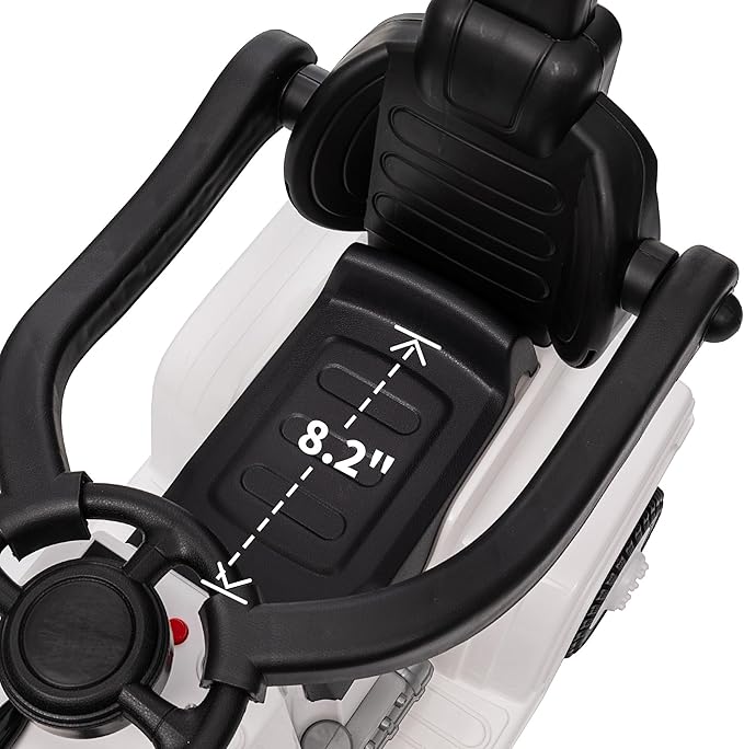 3-in-1 Ride on Push Car for Toddler with Handle, Toddler Ride on Toy for Boys, Stroller Sliding Walking Car w/Music, Horn and Lights - White