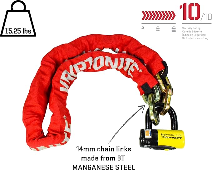 Kryptonite New York Fahgettaboudit Chain 1415 & New York Disc Lock