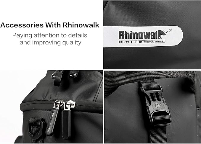 Rhinowalk Bike Bag Bike Trunk Bag Bike Pannier Bag,(for Bicycle Cargo Rack Saddle Bag Shoulder Bag Laptop Pannier Rack Bicycle Bag Professional Cycling Accessories)