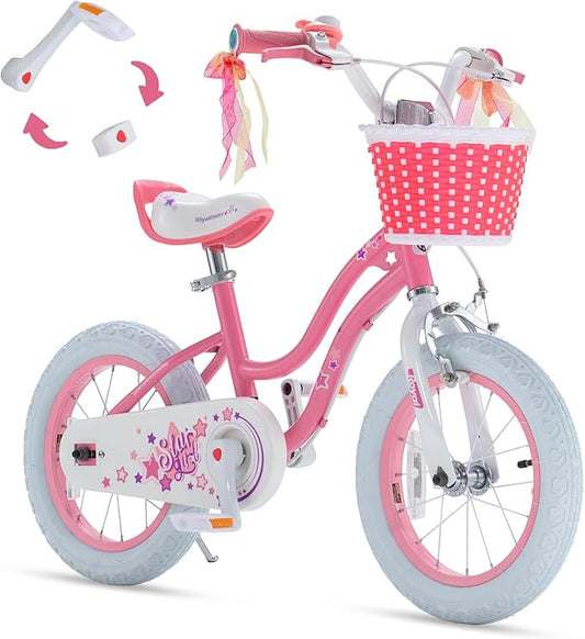 RoyalBaby Girls Bike Classic & EZ Kids Bike, Balance and Pedal Bicycle, 12 14 16 18 20 Inch Toddlers to Big Kids 3-10 Years
