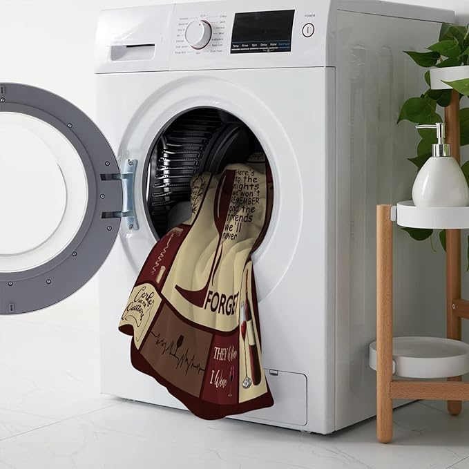 Red Wine Blanket, Wine Glasses Throw Blanket, Drink Gifts Blankets Stuff Fleece Flannel Plush for Girls Women Men Boys Lovers Adults Soft Bedding Gift for Sofa Bed Office Home Decor 40"X50"