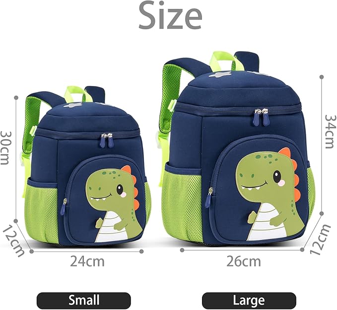 kids schoolbag with diving fabric and breathable pads - lightweight reflective backpack for boys and girls (black, Large)