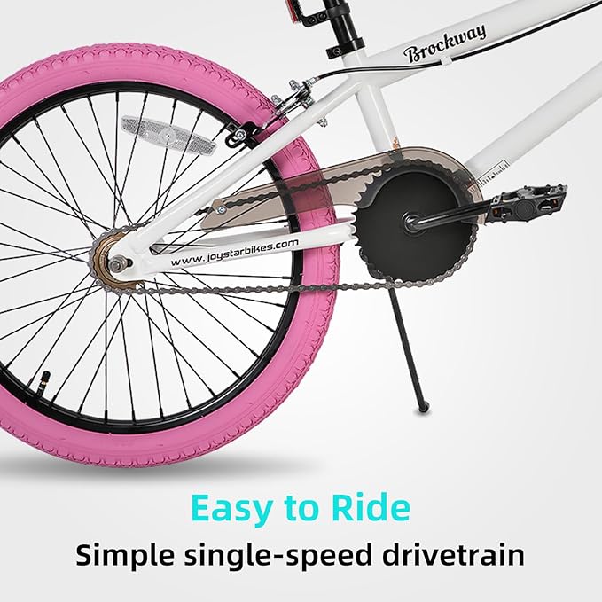 JOYSTAR Brockway Freestyle Kids BMX Bikes 20" 24" Kids Bicycles for 6-14 Years Old Boys Girls and Beginner-Level Riders 2 Pegs Multiple Colors